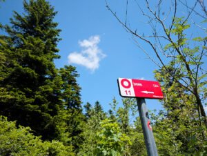 kraj makadama i početak strmog uspona